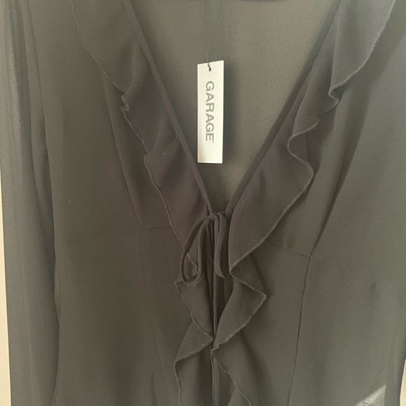 NWT GARAGE Sheer Long Sleeved Ruffled Top ✨🩷 - Picture 11 of 11